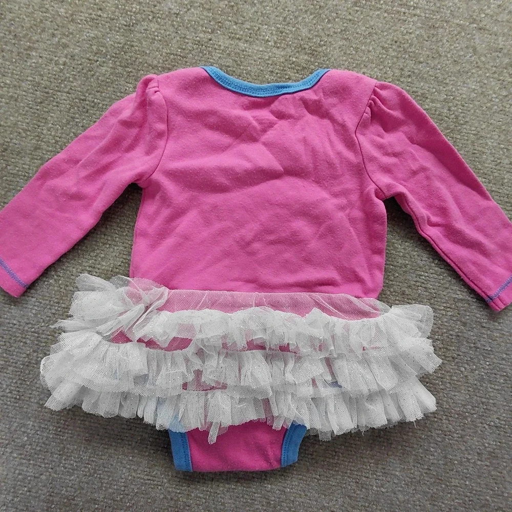 Baby Girl Size 6/9 Month Batman Super Woman Hero Tutu Bodysuit Set Pink Purple